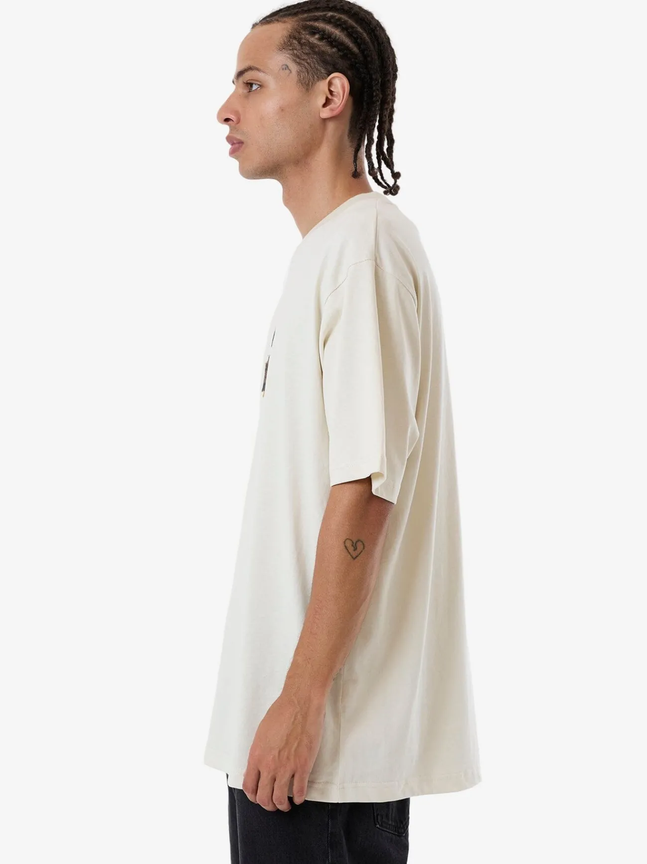 Online Thrills Above It All Oversize Fit Tee - Light Grey LightGrey