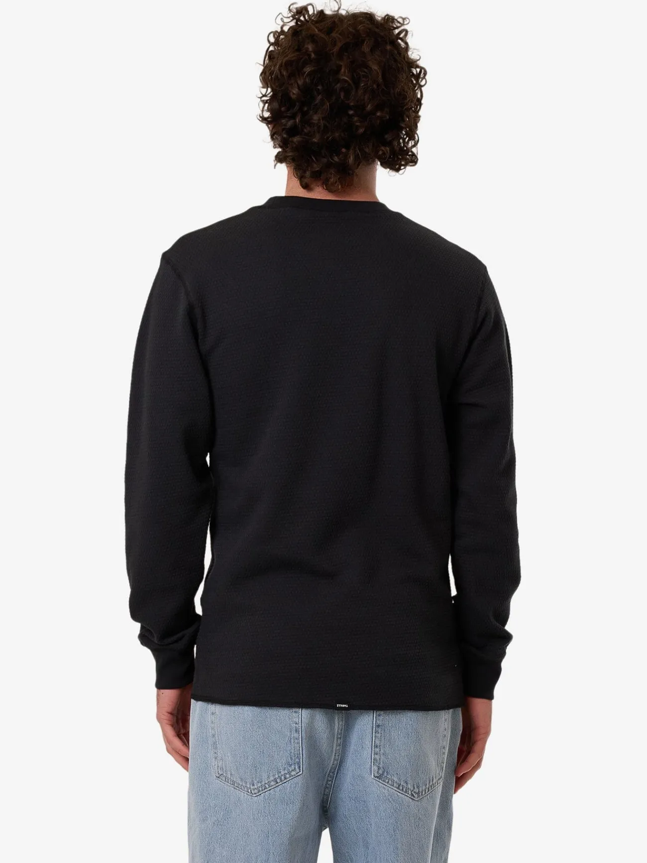 Outlet Thrills Adapted Waffle Long Sleeve - Faded Black FadedBlack