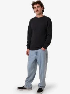 Outlet Thrills Adapted Waffle Long Sleeve - Faded Black FadedBlack