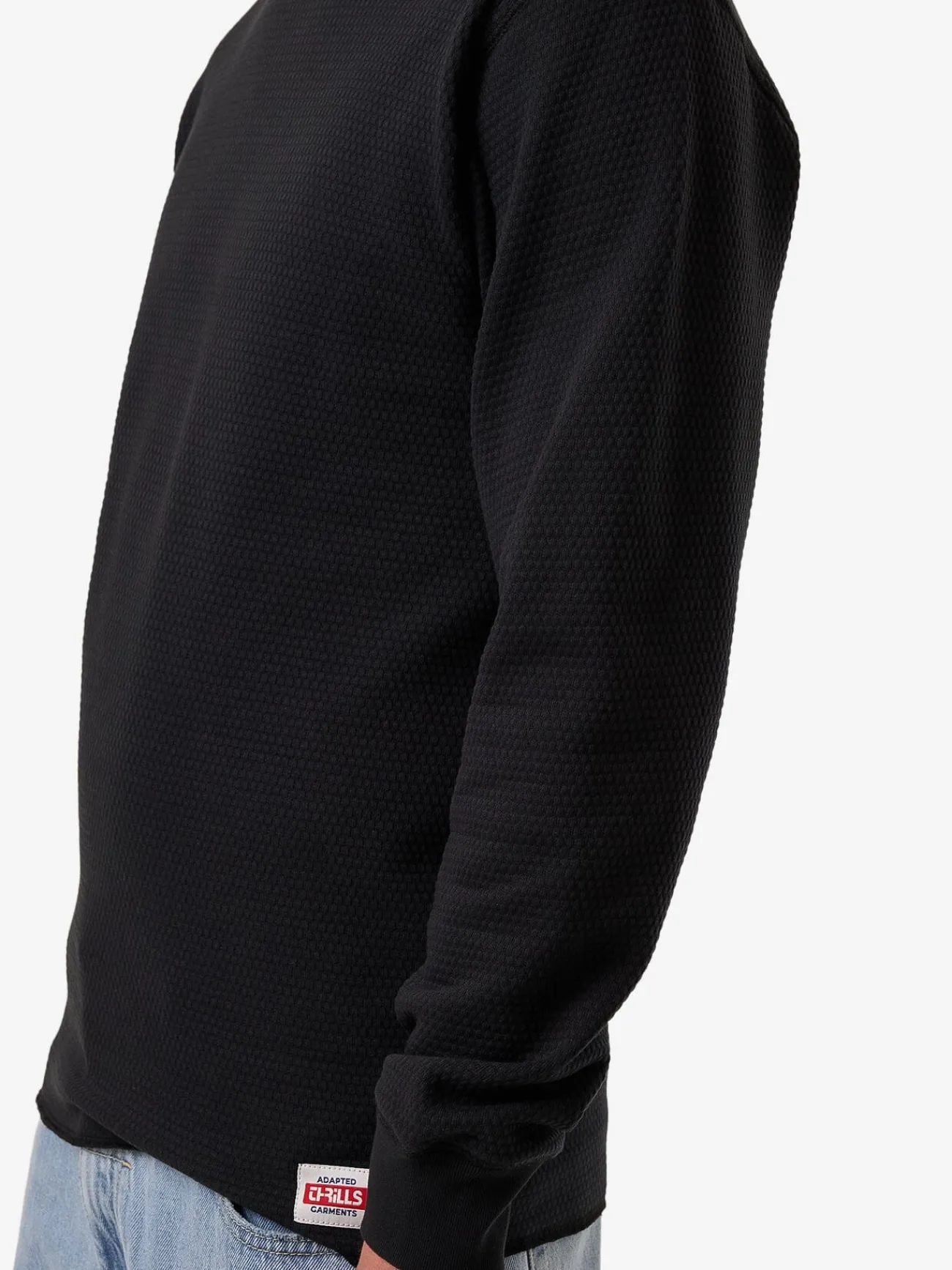 Outlet Thrills Adapted Waffle Long Sleeve - Faded Black FadedBlack