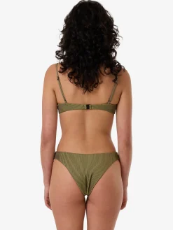 Sale Thrills Alba Rib Classic Bikini Bottom - Pickle Green PickleGreen