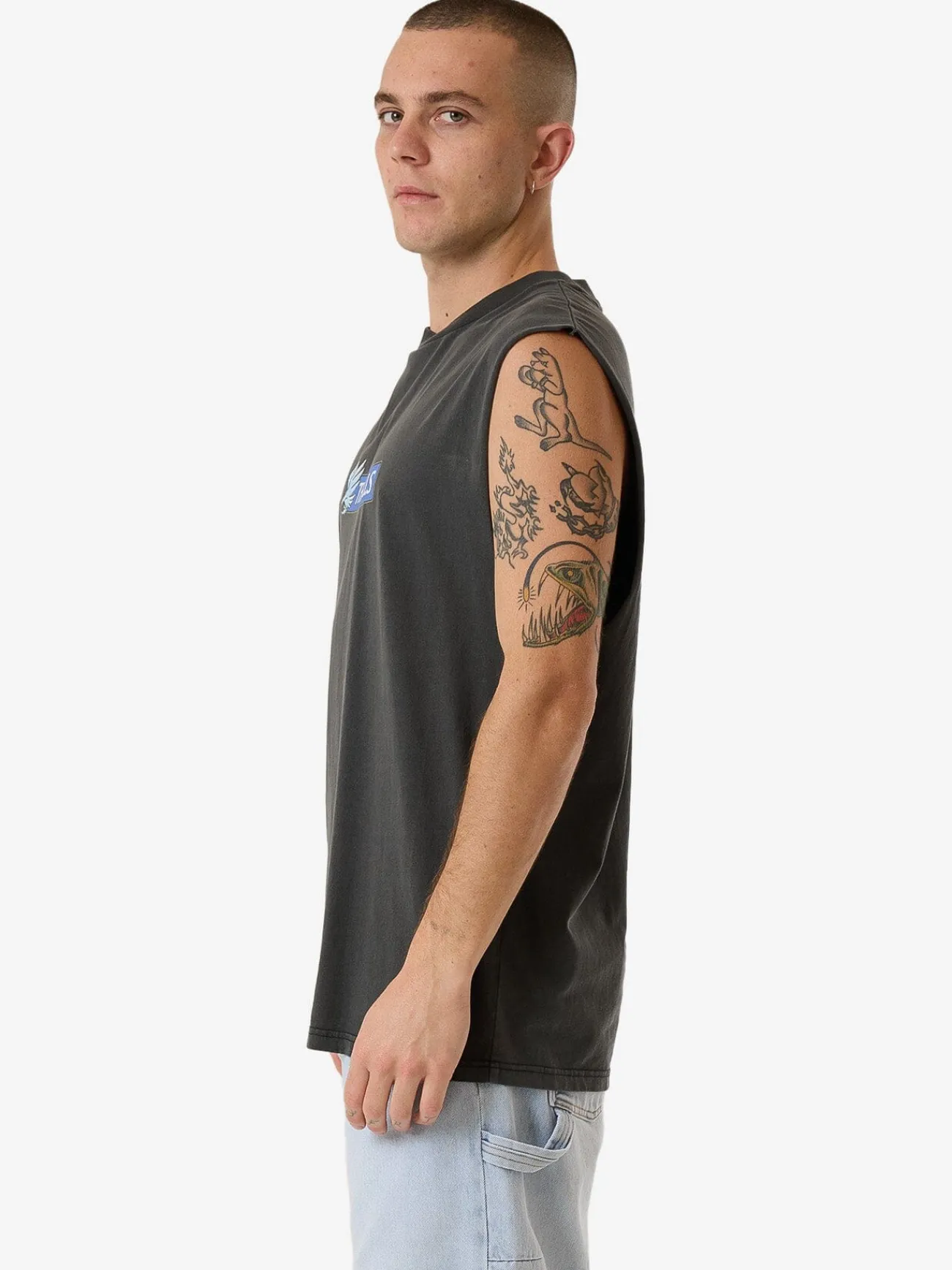 Outlet Thrills Allegiance Merch Fit Muscle Tee - Merch Black MerchBlack