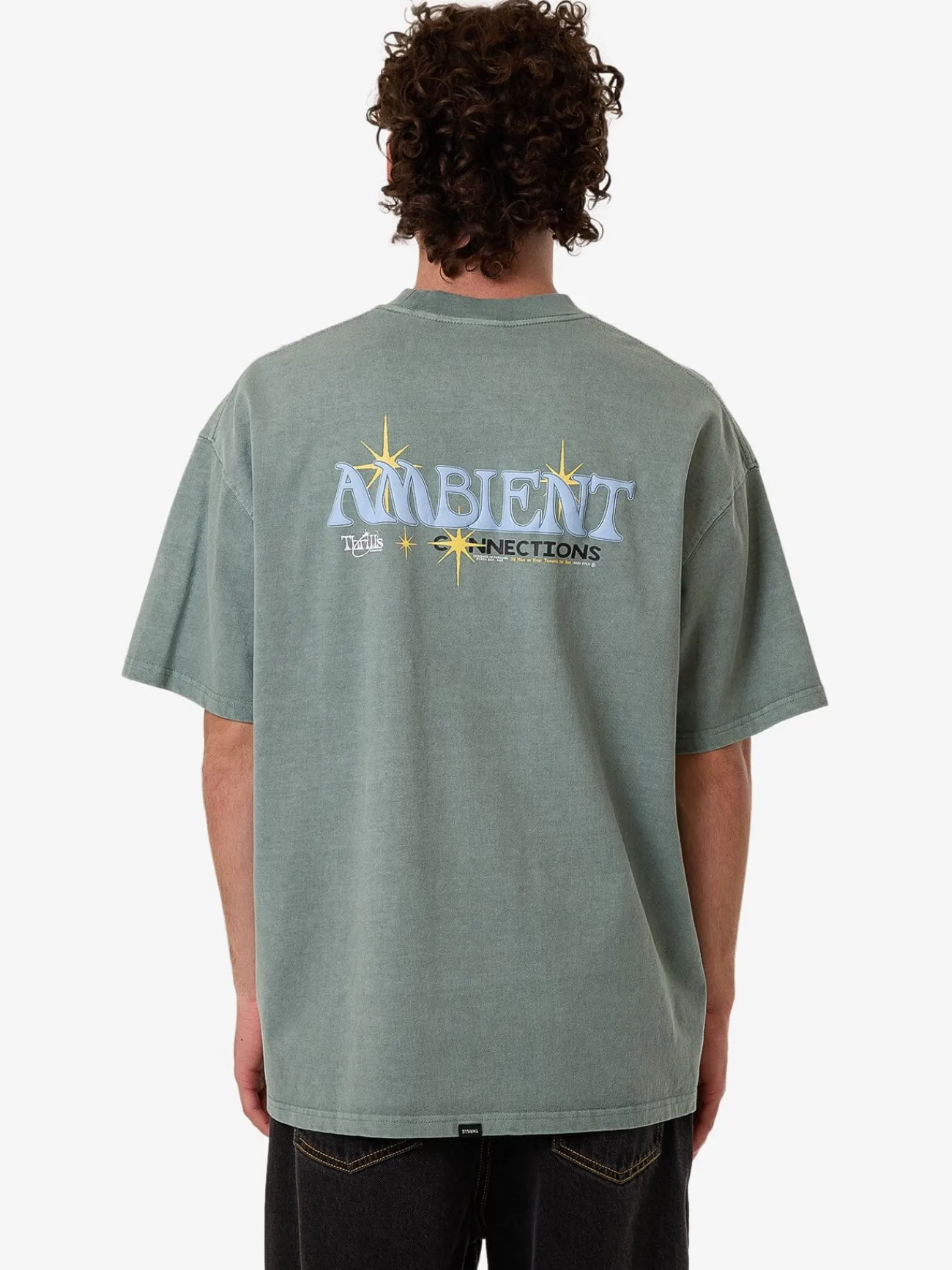 Best Thrills Ambient Connections Box Fit Oversize Tee - Chinois Green ChinoisGreen