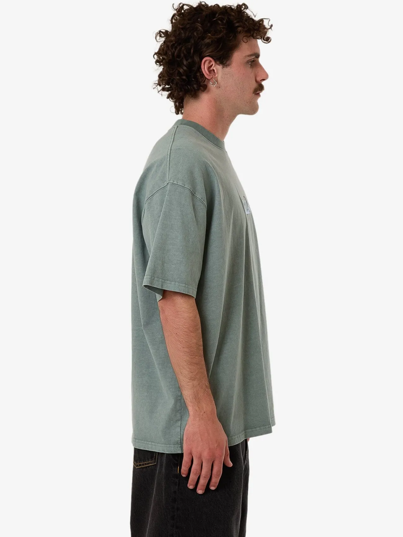 Best Thrills Ambient Connections Box Fit Oversize Tee - Chinois Green ChinoisGreen