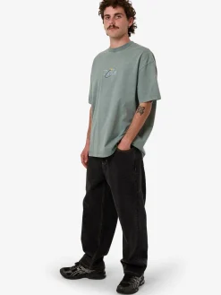 Best Thrills Ambient Connections Box Fit Oversize Tee - Chinois Green ChinoisGreen