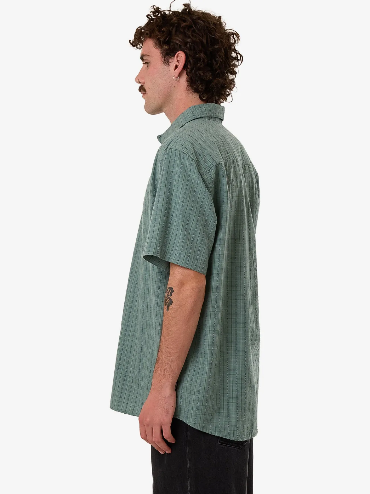 New Thrills Ambient Connections Short Sleeve Shirt - Chinois Green ChinoisGreen