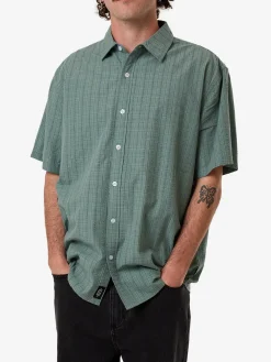 New Thrills Ambient Connections Short Sleeve Shirt - Chinois Green ChinoisGreen