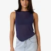 Outlet Thrills Anais Knit Tank - Estate Blue EstateBlue