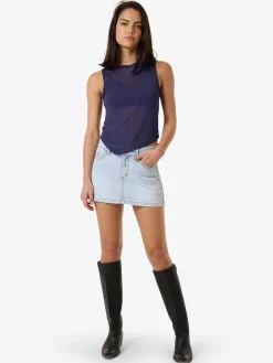 Outlet Thrills Anais Knit Tank - Estate Blue EstateBlue