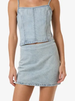 Fashion Thrills Anna Denim Skirt - Tainted Blue TaintedBlue