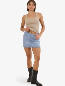Clearance Thrills Anna Denim Skirt - Tempest Blue TempestBlue