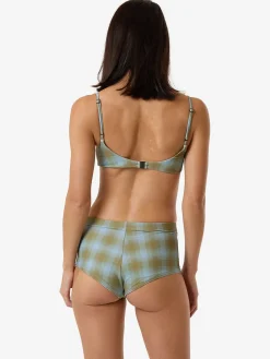 Hot Thrills Ansley Boy Leg Bikini Bottom - Blue Stone BlueStone