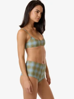 Hot Thrills Ansley Boy Leg Bikini Bottom - Blue Stone BlueStone
