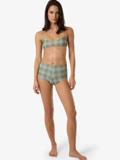Hot Thrills Ansley Boy Leg Bikini Bottom - Blue Stone BlueStone