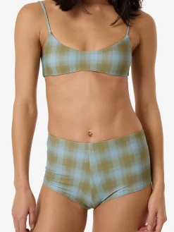 Hot Thrills Ansley Boy Leg Bikini Bottom - Blue Stone BlueStone