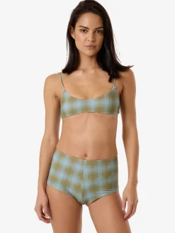 Discount Thrills Ansley Crop Bikini Top - Blue Stone BlueStone