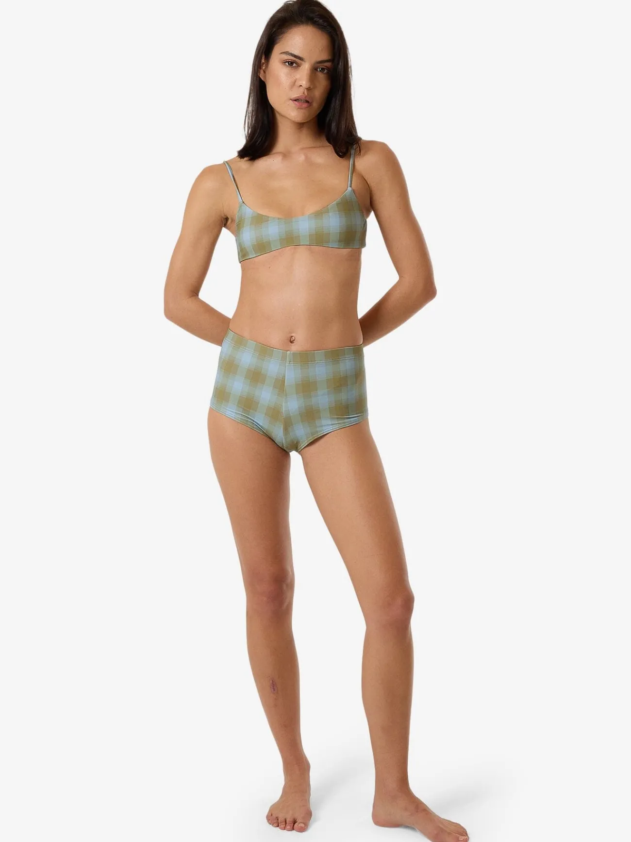 Discount Thrills Ansley Crop Bikini Top - Blue Stone BlueStone