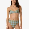 Online Thrills Ansley 90S High Cut Bikini Bottom - Blue Stone BlueStone