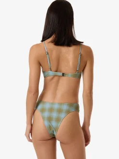 Online Thrills Ansley 90S High Cut Bikini Bottom - Blue Stone BlueStone