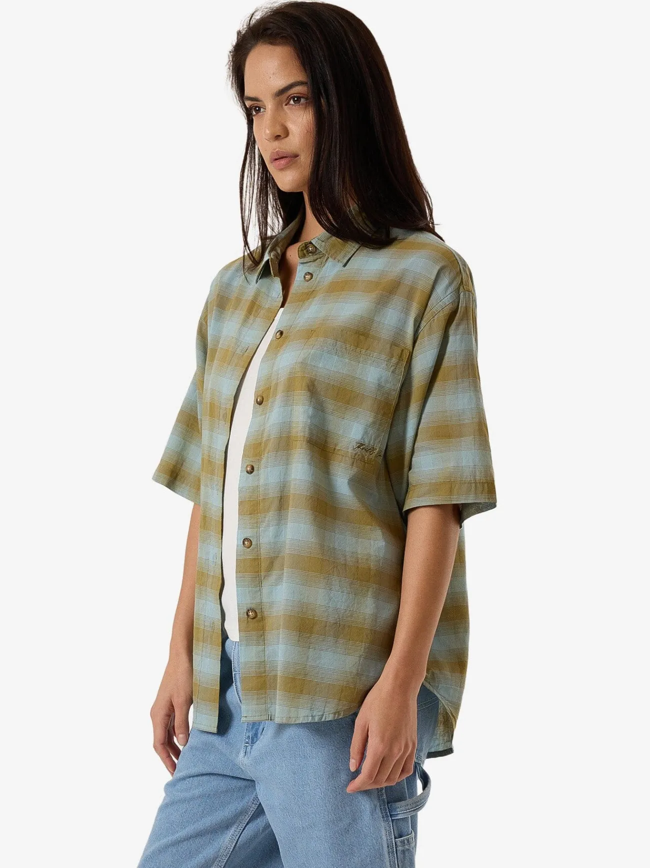 Discount Thrills Ansley Shirt - Stone Blue StoneBlue