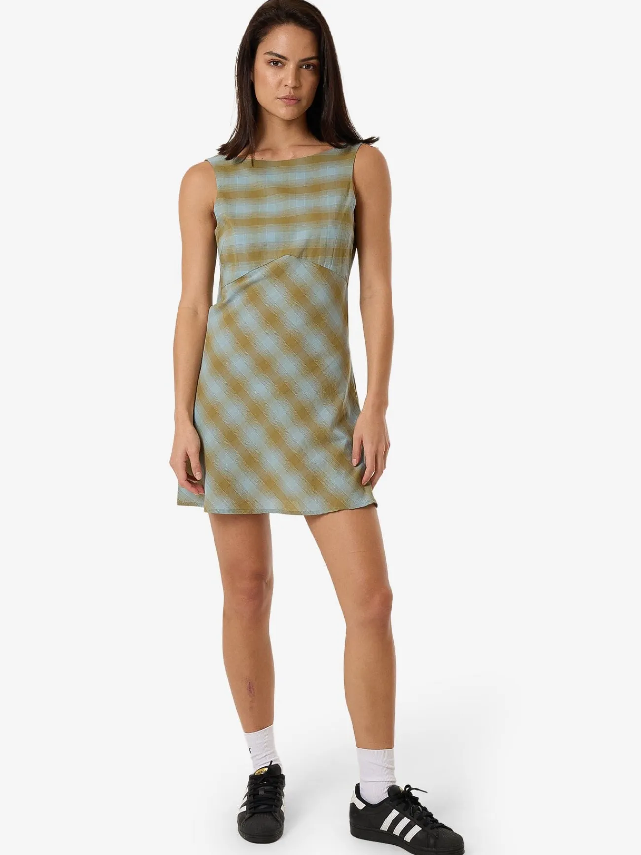 Best Thrills Ansley Xavier Mini Dress - Stone Blue StoneBlue