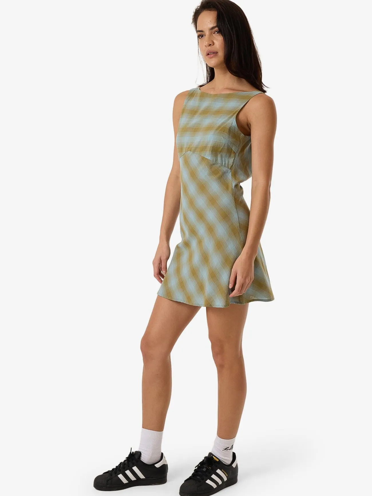 Best Thrills Ansley Xavier Mini Dress - Stone Blue StoneBlue