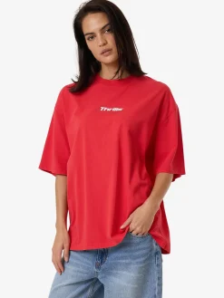 Sale Thrills Arena Oversized Tee - Flame Red FlameRed