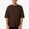 Fashion Thrills Arts & Industrial Box Fit Oversize Short Tee - Postal Brown PostalBrown