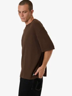 Fashion Thrills Arts & Industrial Box Fit Oversize Short Tee - Postal Brown PostalBrown
