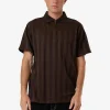Online Thrills Arts & Industrial Quarter Zip Polo - Postal Brown PostalBrown