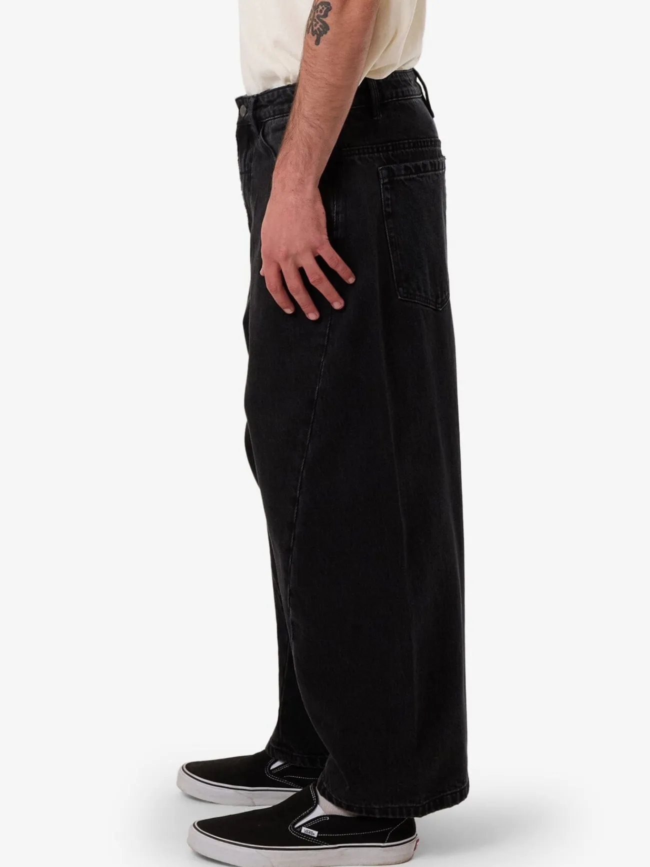 Outlet Thrills Barrel Leg Denim Jean - Aged Black AgedBlack