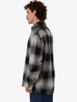 Best Thrills Barrio Long Sleeve Flannel Shirt - Black
