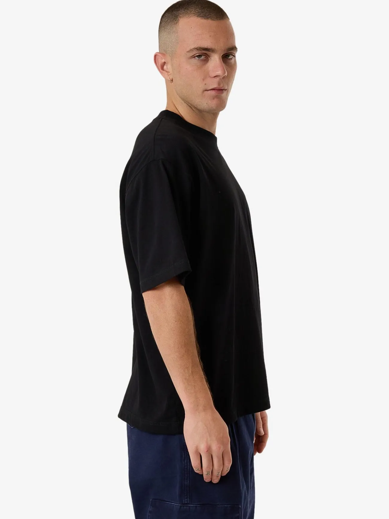 Best Thrills Be Adorned Box Fit Oversize Short Tee - Black