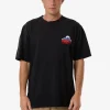 Online Thrills Beyond The Hills Oversize Fit Tee - Black Fade BlackFade