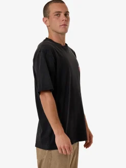 Online Thrills Beyond The Hills Oversize Fit Tee - Black Fade BlackFade