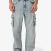 New Thrills Big Slacker Denim Cargo Jean - Tainted Blue TaintedBlue