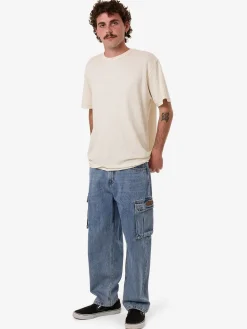Fashion Thrills Big Slacker Denim Cargo Jean - Vintage Stone Blue VintageStoneBlue