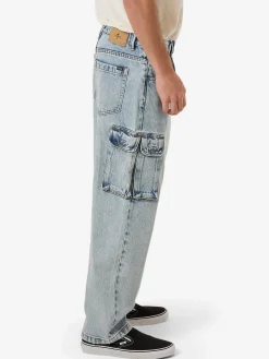 New Thrills Big Slacker Denim Cargo Jean - Tainted Blue TaintedBlue
