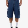 Fashion Thrills Big Slacker Denim Cargo Short - Union Blue UnionBlue