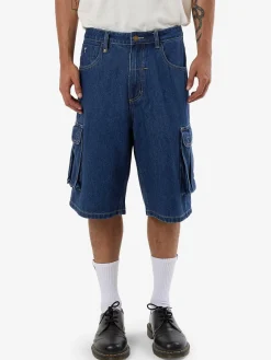 Fashion Thrills Big Slacker Denim Cargo Short - Union Blue UnionBlue