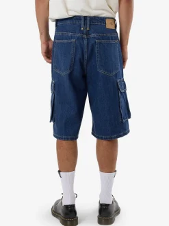 Fashion Thrills Big Slacker Denim Cargo Short - Union Blue UnionBlue