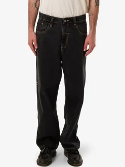 Clearance Thrills Big Slacker Denim Jean - Black Bull BlackBull