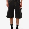 Discount Thrills Big Slacker Denim Short - Black Bull BlackBull