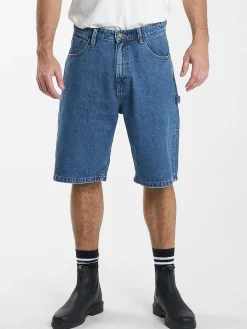 Discount Thrills Big Slacker Denim Short - Rinsed Blues RinsedBlues