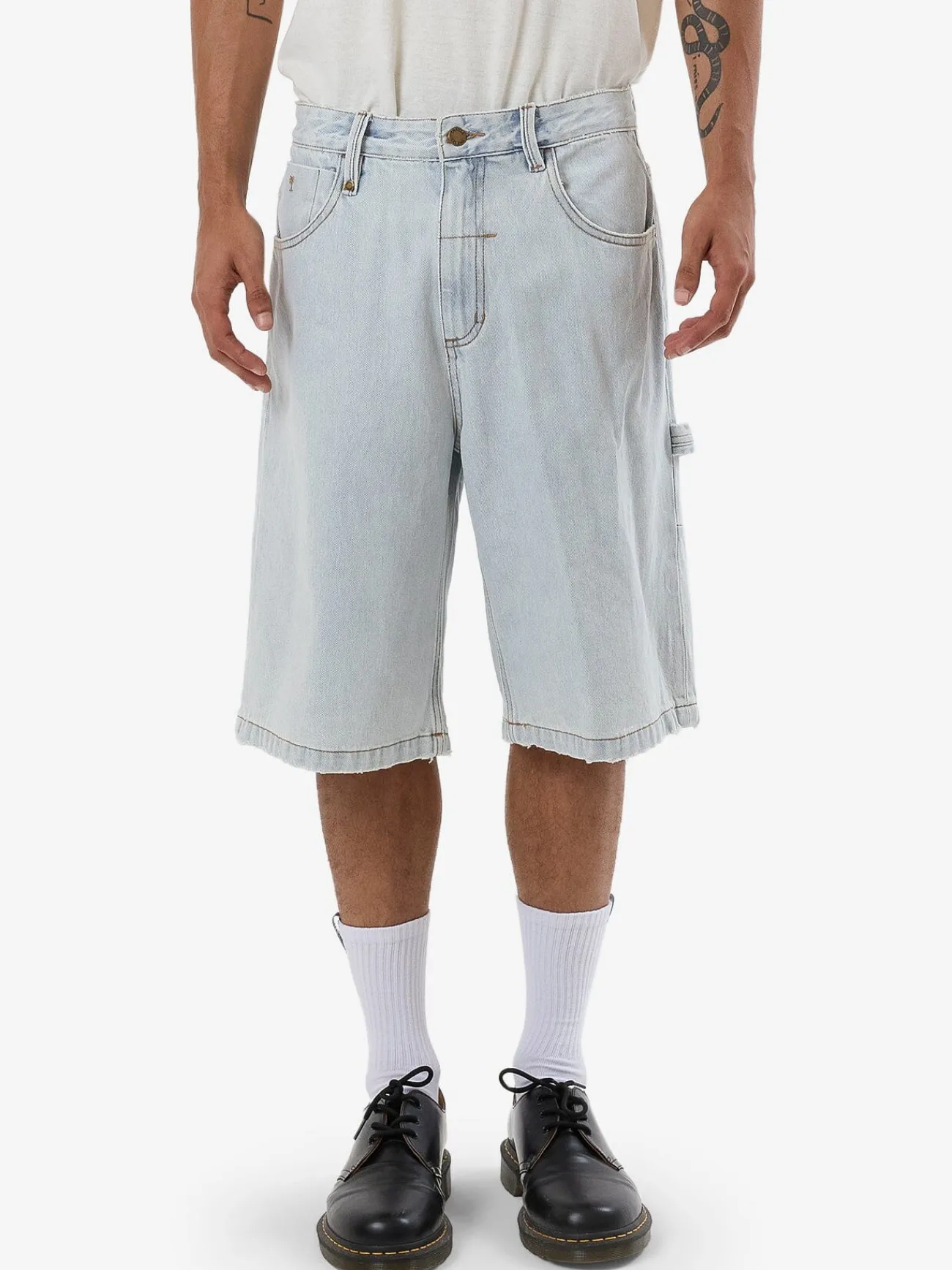 Hot Thrills Big Slacker Denim Short - Dirty Fade DirtyFade