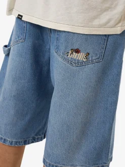 Hot Thrills Big Slacker Denim Short - Long Ago Blue LongAgoBlue