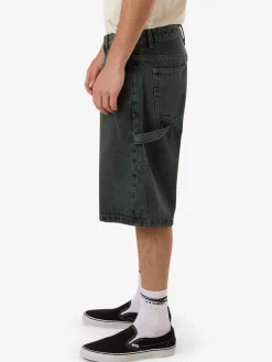 Clearance Thrills Big Slacker Denim Short - Dark Forest DarkForest