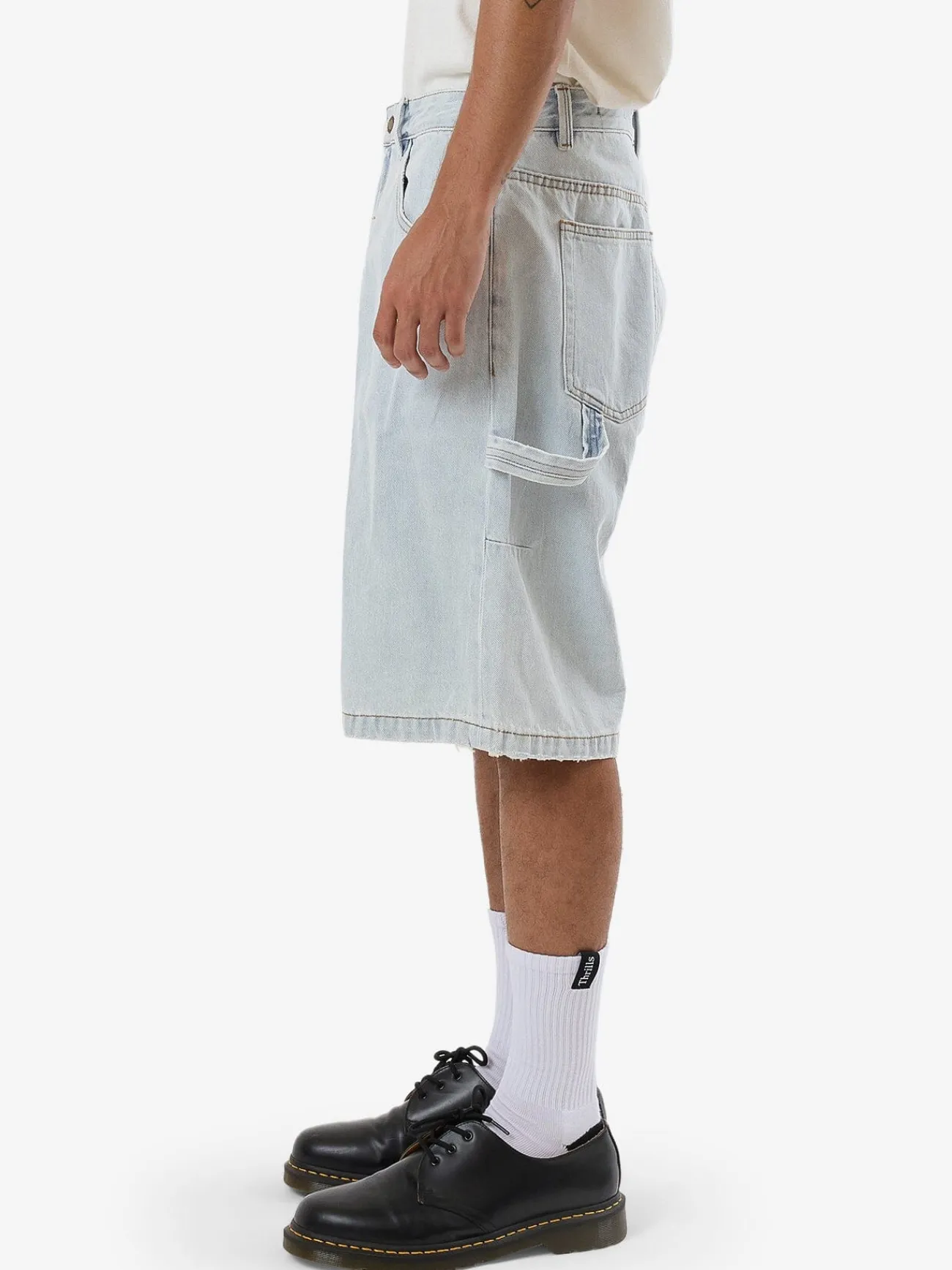 Hot Thrills Big Slacker Denim Short - Dirty Fade DirtyFade