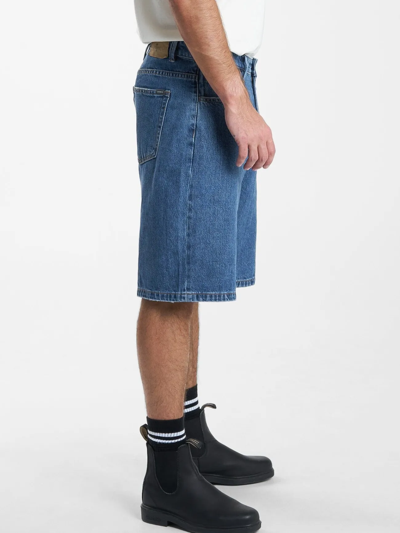 Discount Thrills Big Slacker Denim Short - Rinsed Blues RinsedBlues