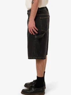Discount Thrills Big Slacker Denim Short - Black Bull BlackBull